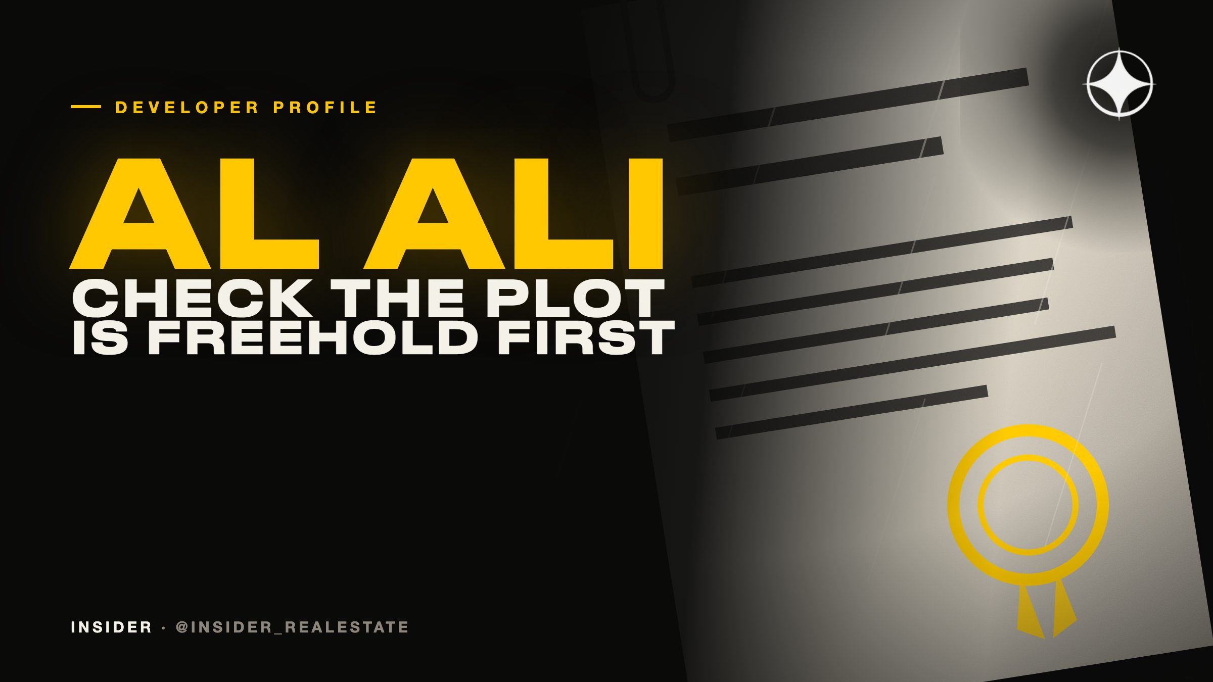 Al Ali Property Investment: check the plot is freehold before anything else