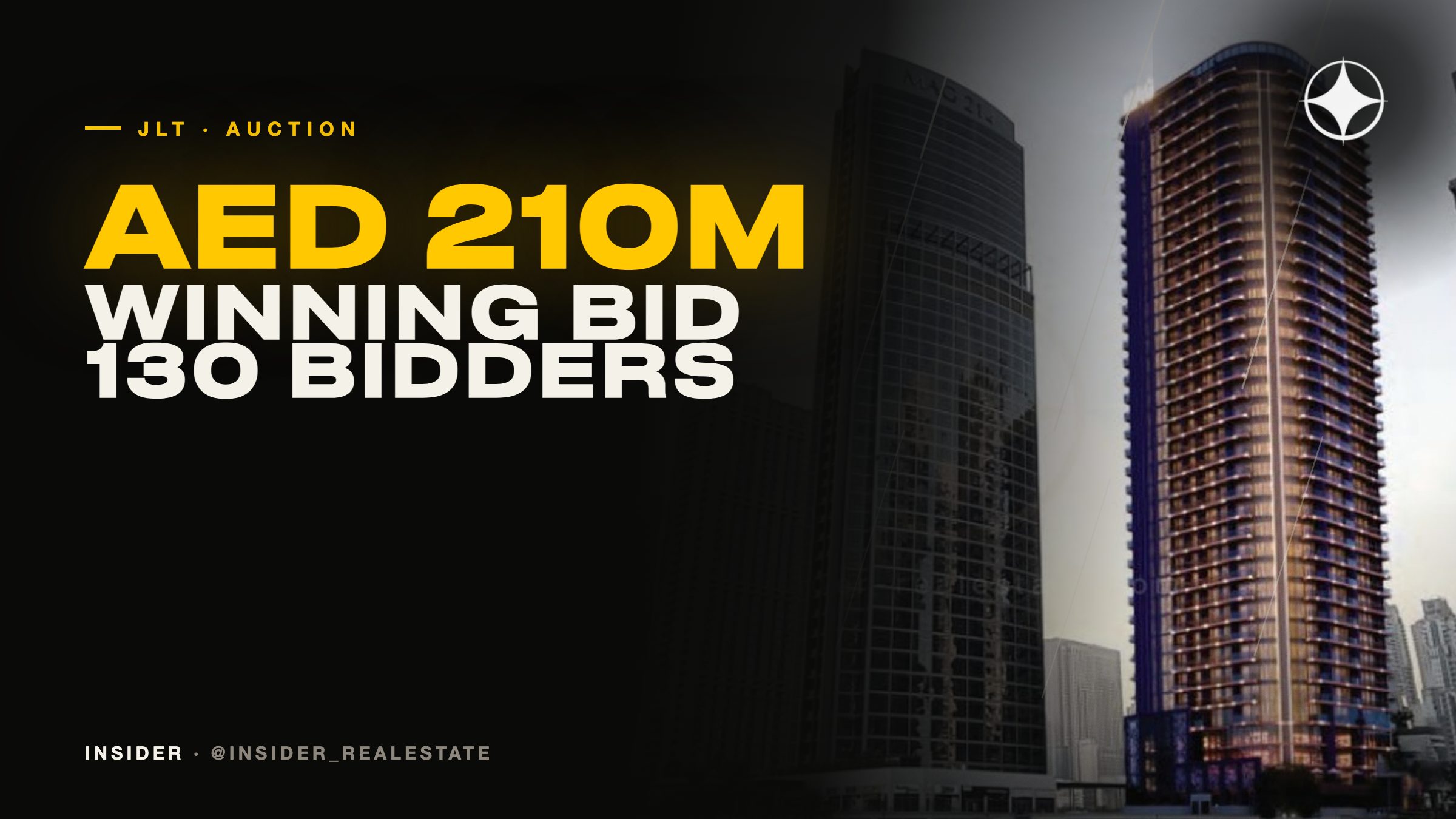 The unfinished Al Saqran tower in JLT sold at auction for AED 210m — and what replaced it