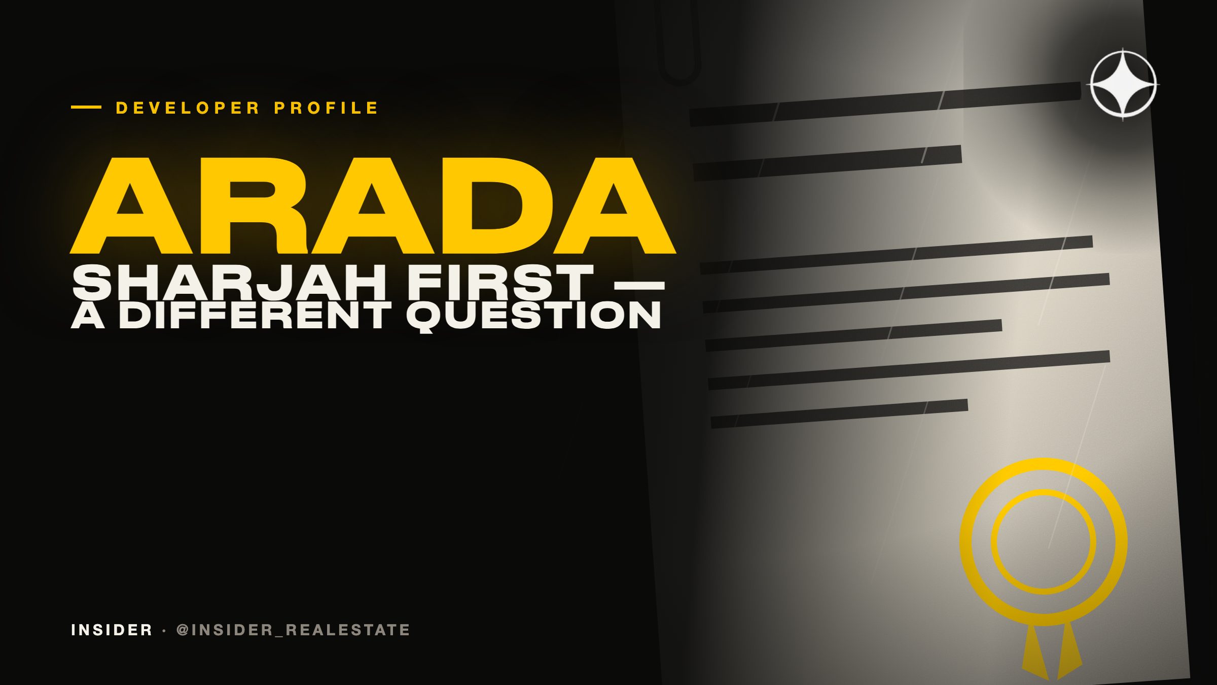 Arada: Sharjah first, and why that is a different legal question