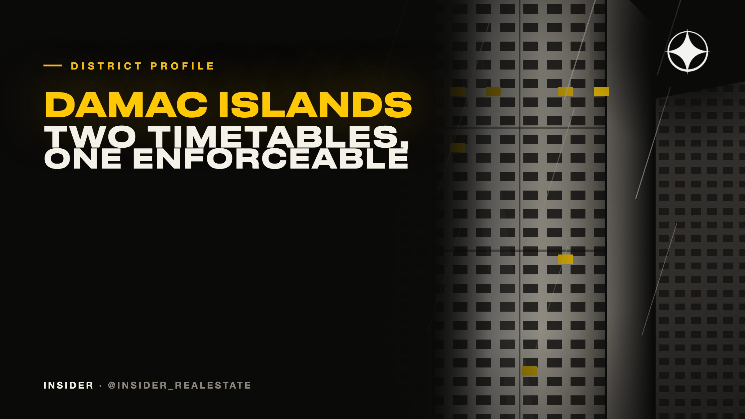 Damac Islands: two timetables, and only one of them is enforceable
