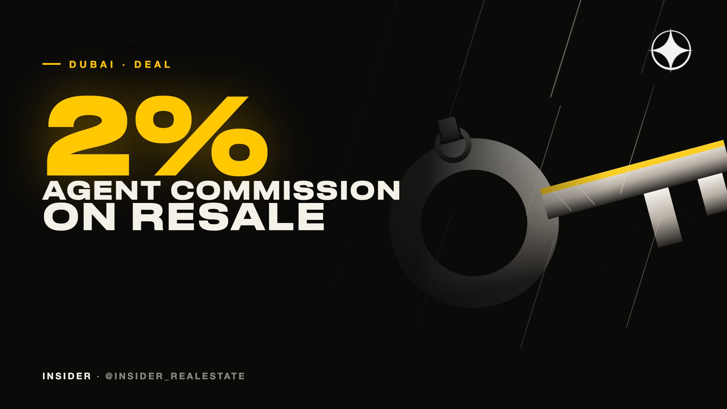 Agent commission in Dubai: 2% on resale, 5% on rent, nothing on new-build