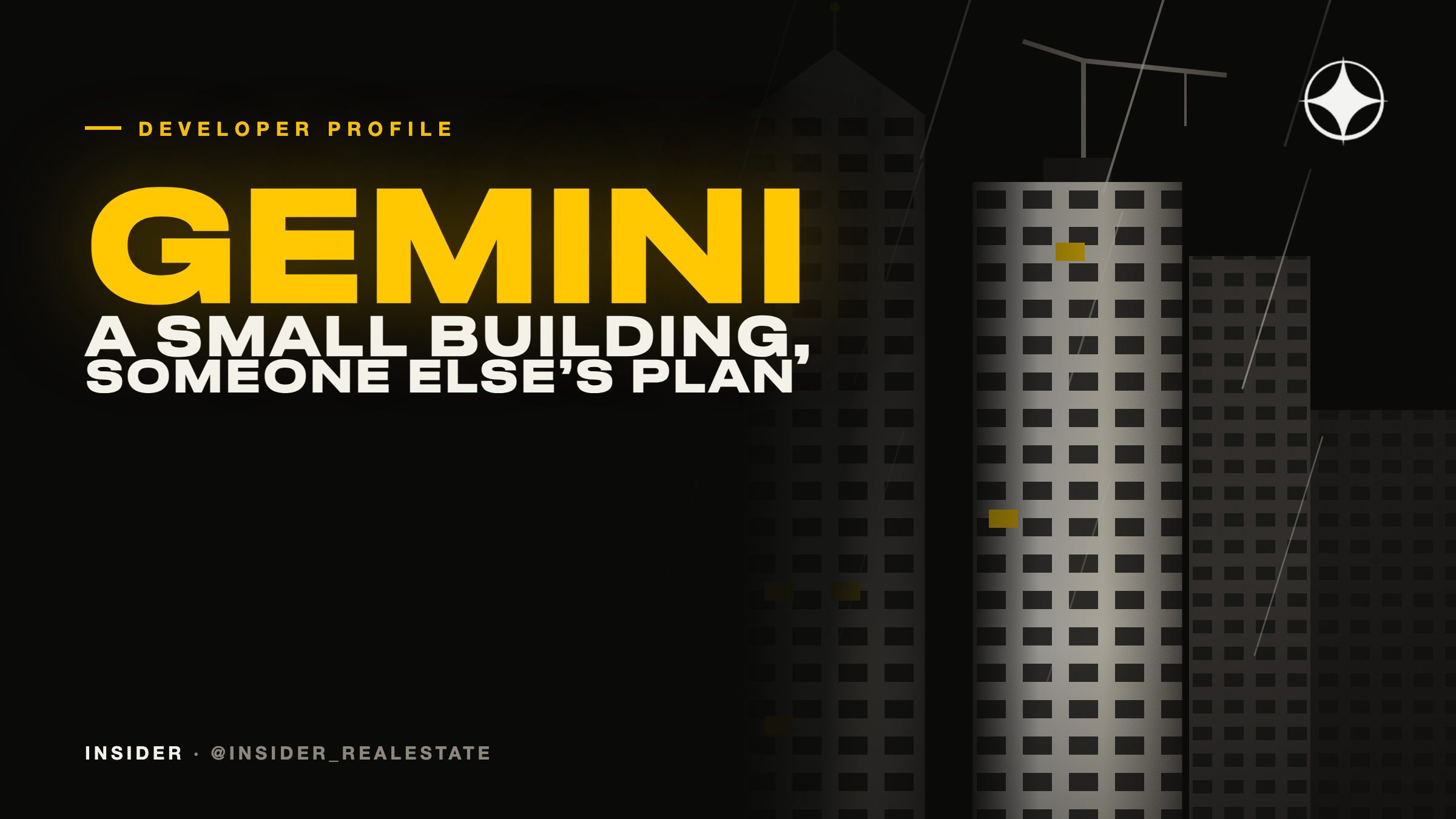Gemini Property Developers: a small building inside somebody else’s master plan