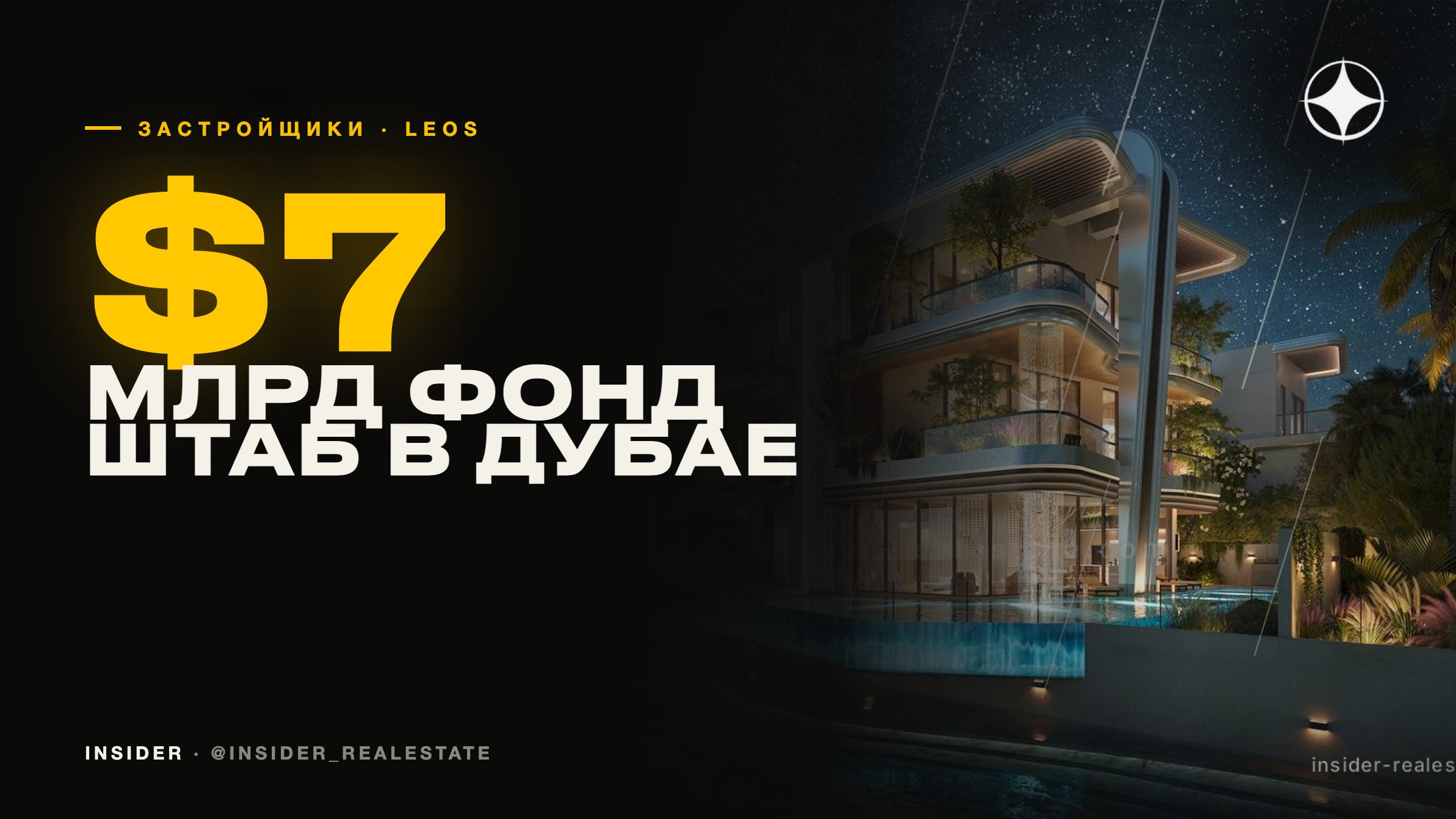 Британский застройщик LEOS в Дубае: штаб-квартира, фонд на $7 млрд и LEOS Royal с Dubai Holding
