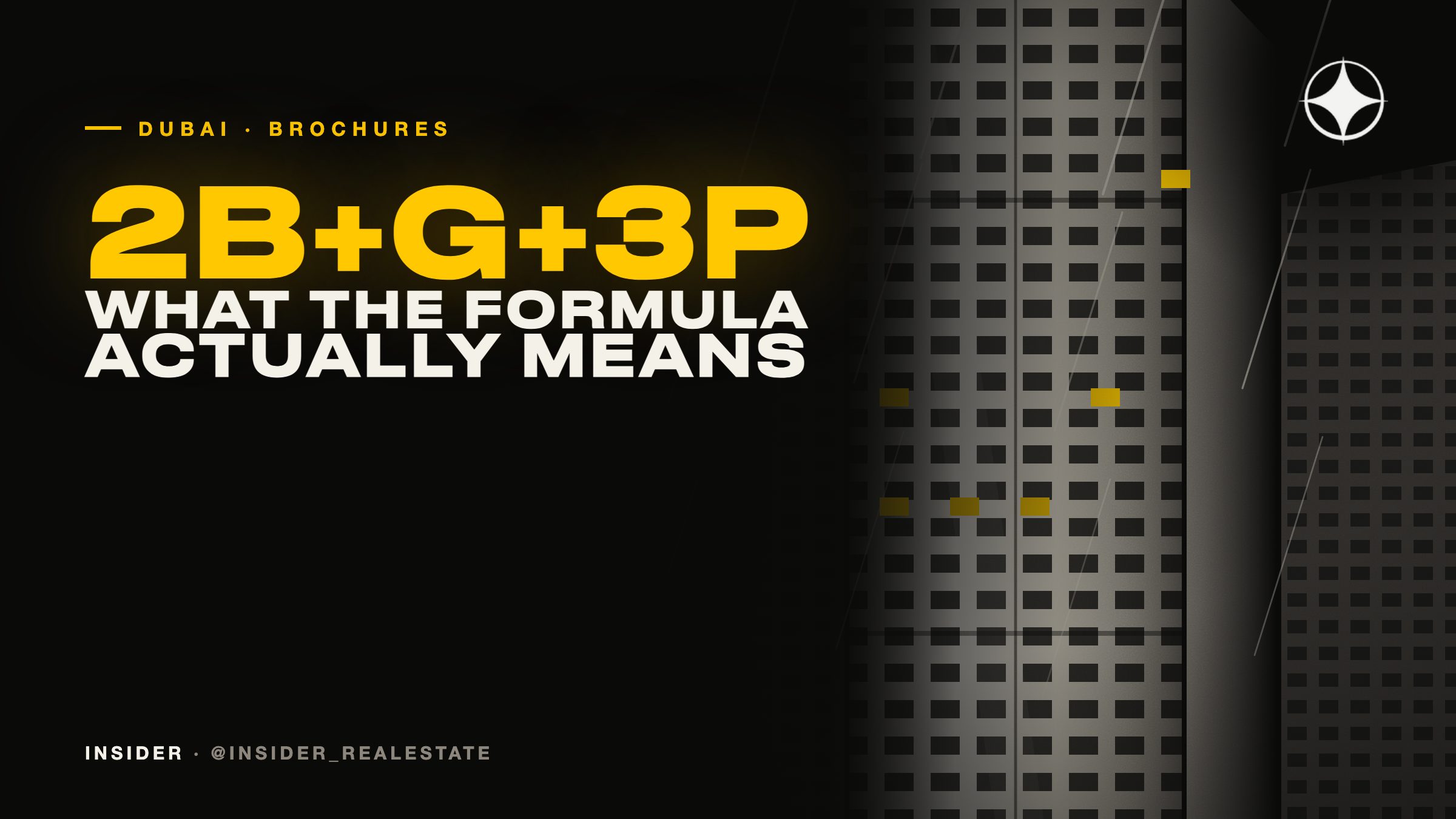 2B + G + 3P + 19: how to read floor counts in a Dubai brochure