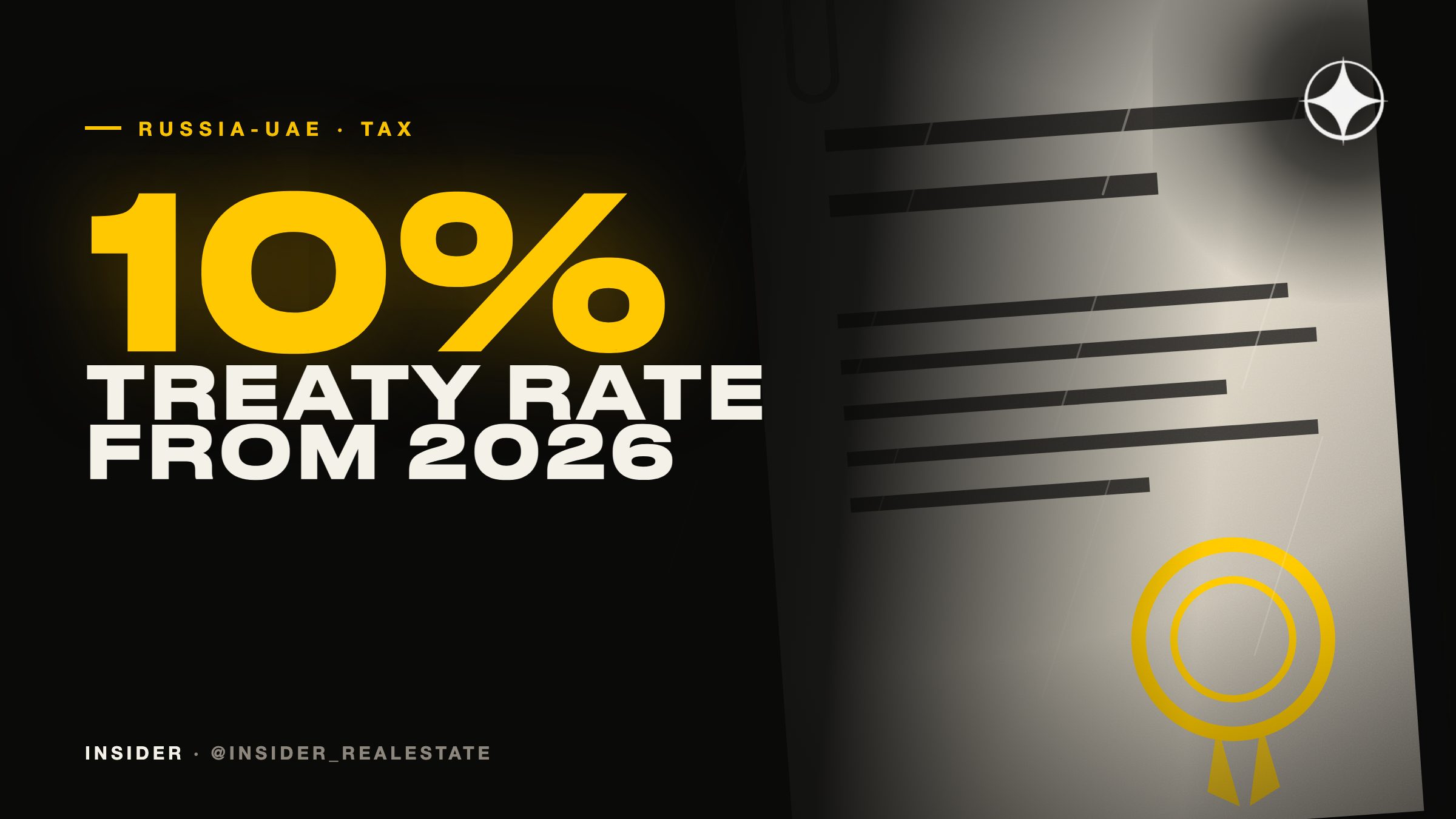 New Russia–UAE Tax Treaty: A 10% Rate Starting 2026