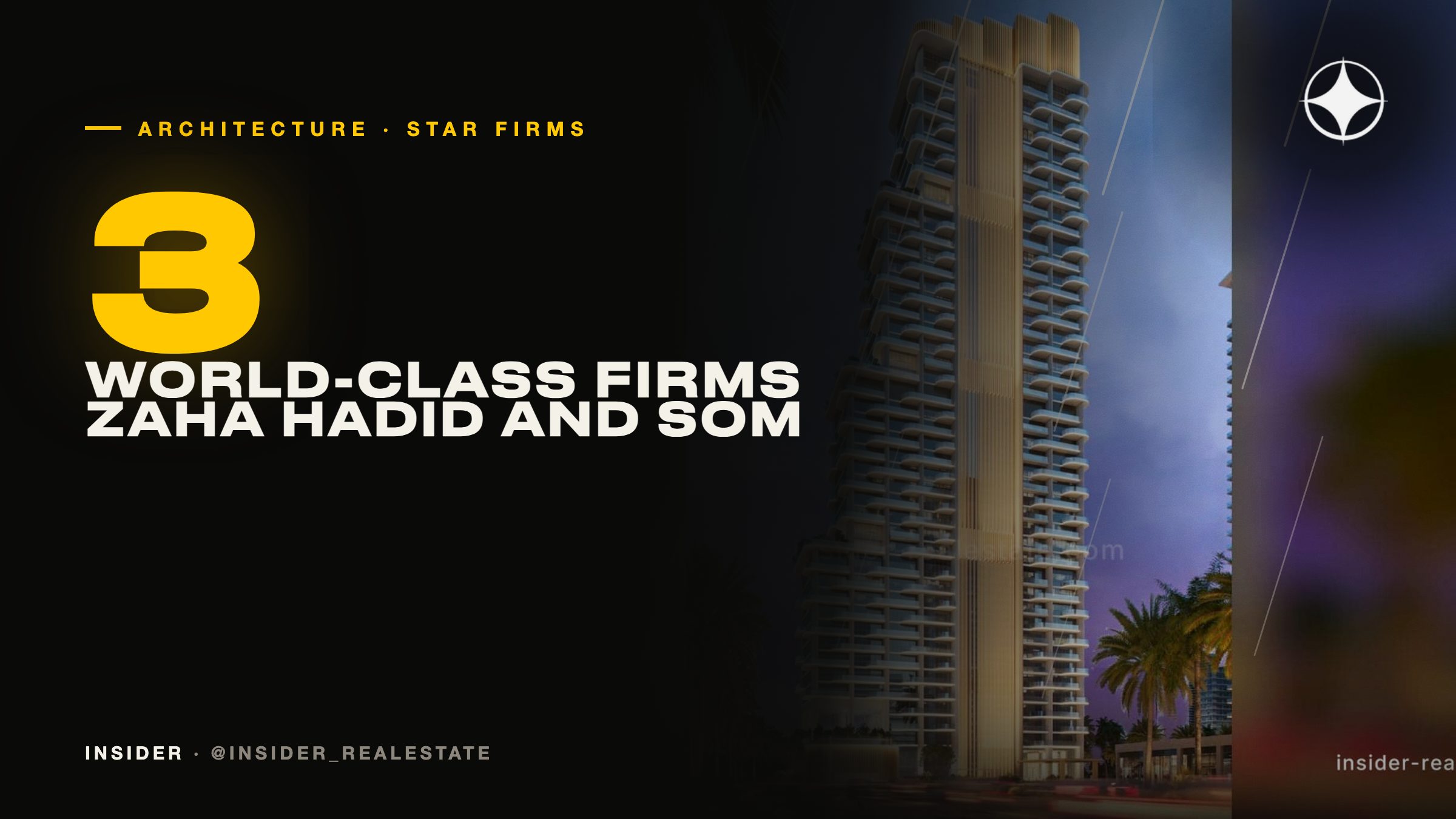 Star architecture in Dubai: Zaha Hadid, SOM, Squire & Partners — and what an architect's name actually adds to resale value