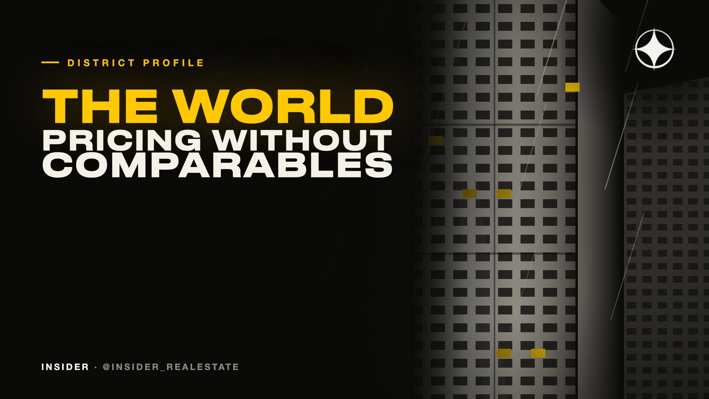 The World Islands: pricing an asset with no comparables