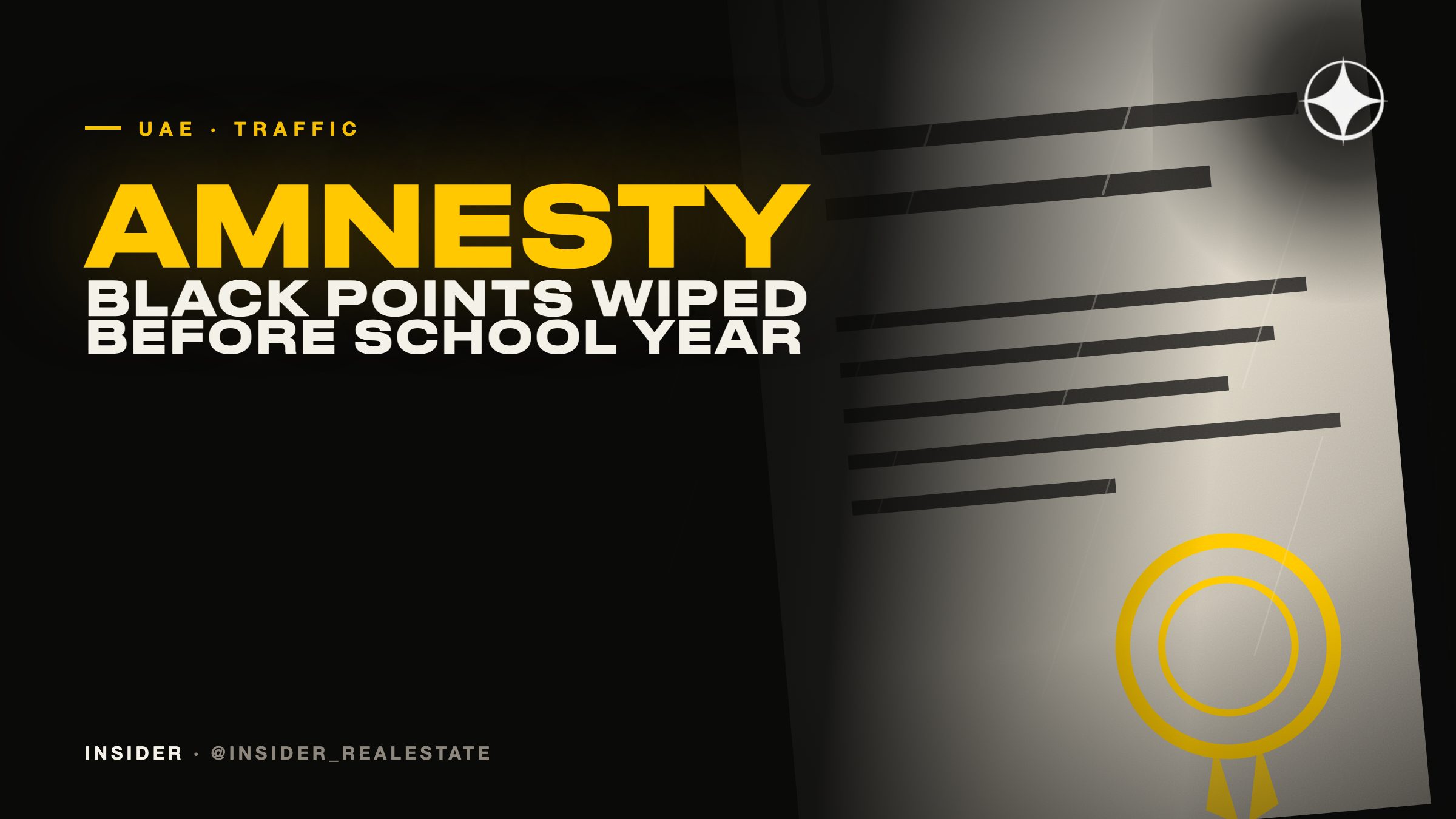 UAE Grants Drivers a Black-Points Amnesty Ahead of the School Year