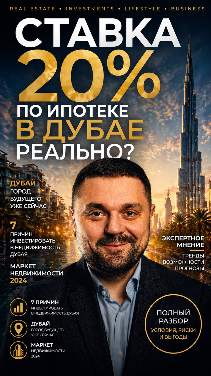 Ипотечные ставки в Дубае: откуда берутся слухи о 20% и на что реально рассчитывать