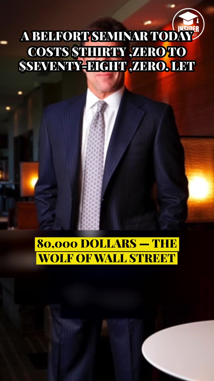 Jordan Belfort's $78,000 Seminar: What's Actually Being Sold