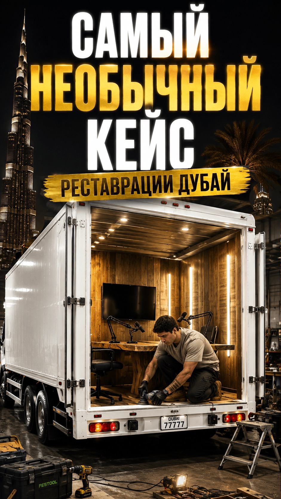 Самый необычный кейс реставрации в Дубае: работа в кузове по пути к клиенту
