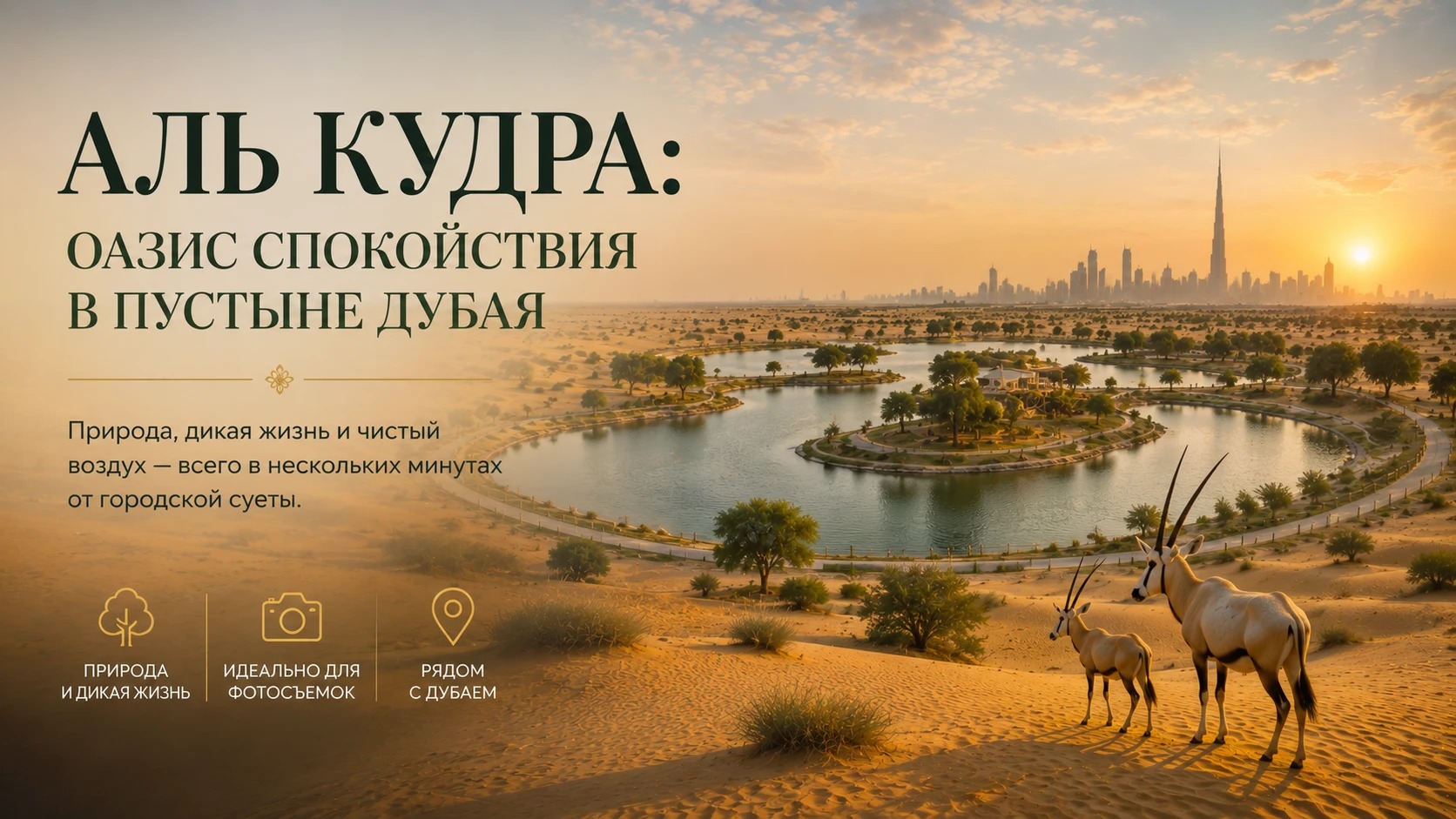 Al Qudra Love Lakes: два сердца посреди пустыни