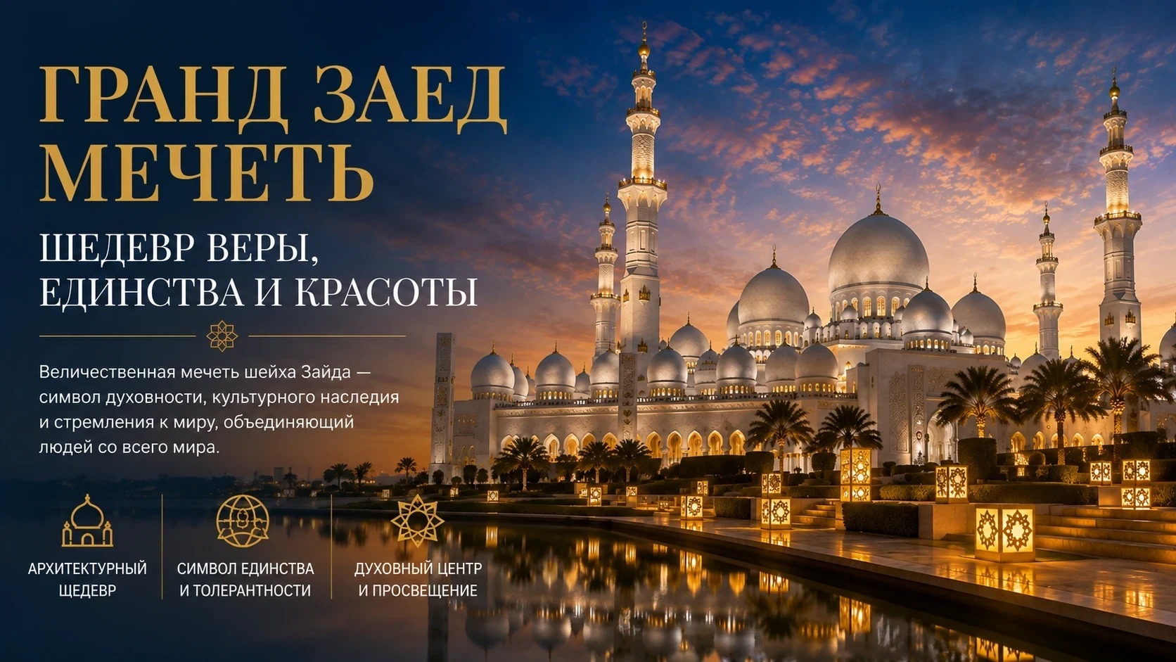 Гранд-мечеть шейха Зайда: три рекорда Гиннесса и 3,1 млн туристов за полгода