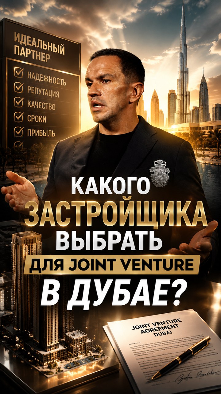 Как выбрать застройщика для совместного проекта Joint Venture в Дубае: критерии, риски и структура сделки