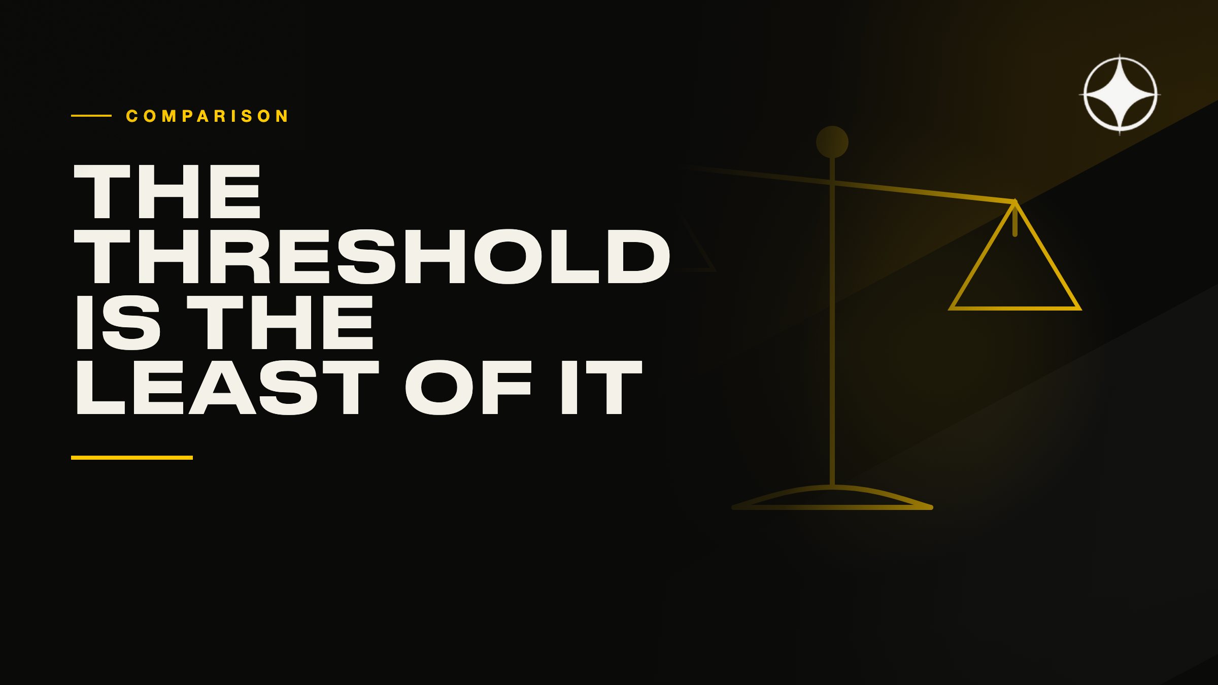 Comparing programmes properly: the threshold is the least of it
