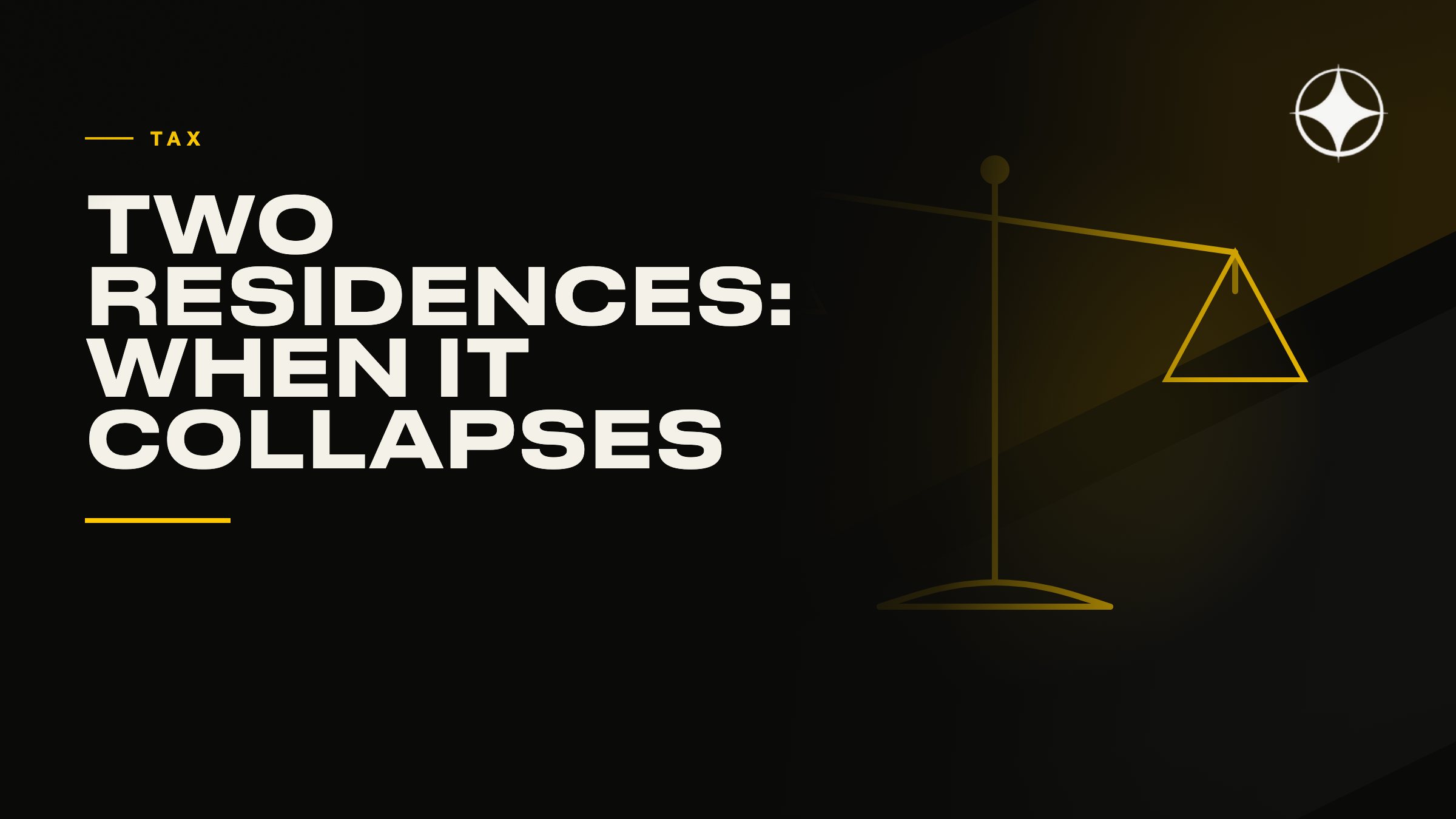 Holding two residences: when it works and when it collapses