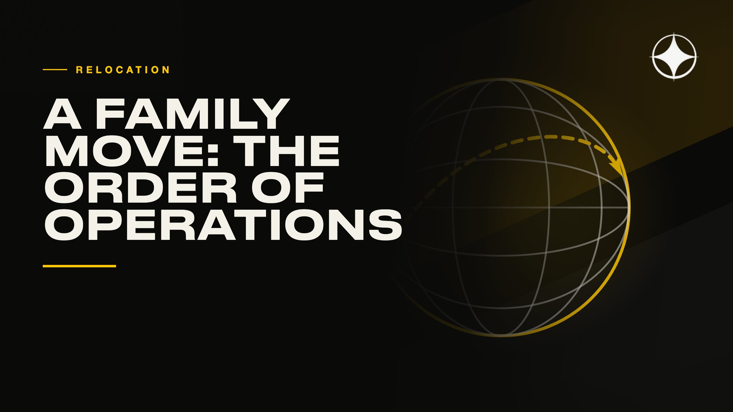 Relocating a family: the order of operations