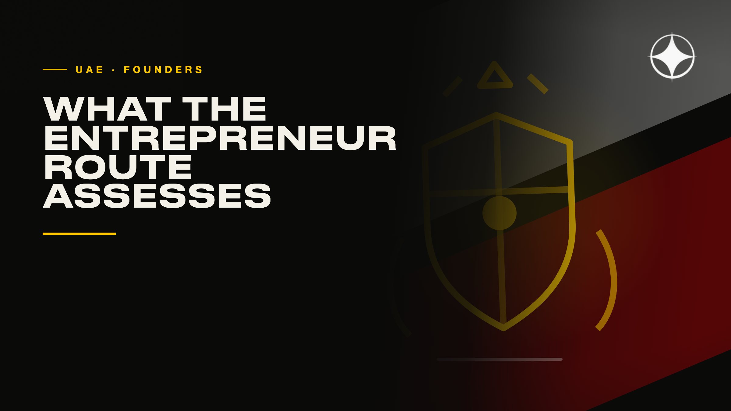 The entrepreneur route: what is being assessed, and what is not