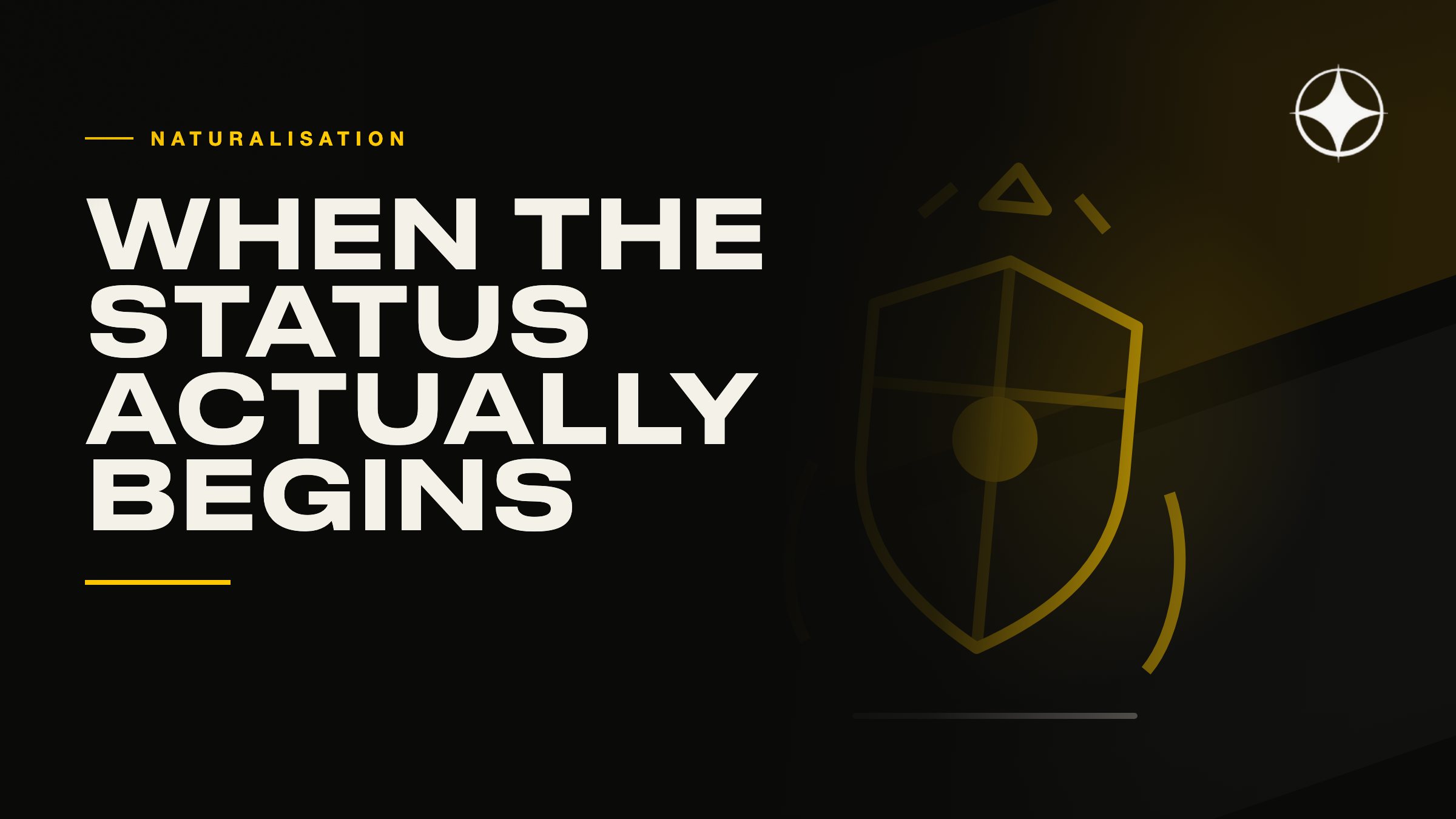 The oath and the final stage: when the status actually begins
