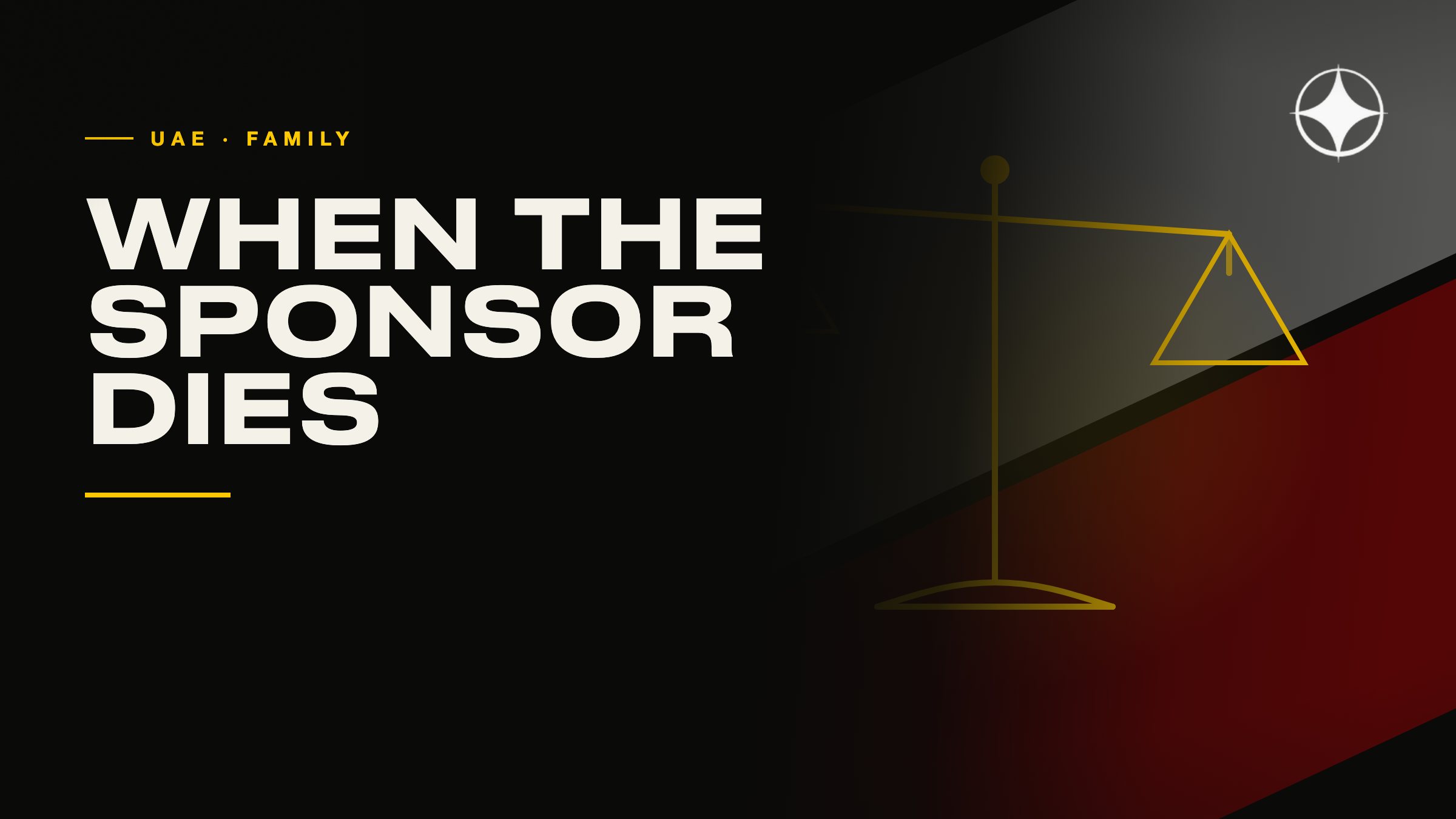 What happens to the family when the sponsor dies